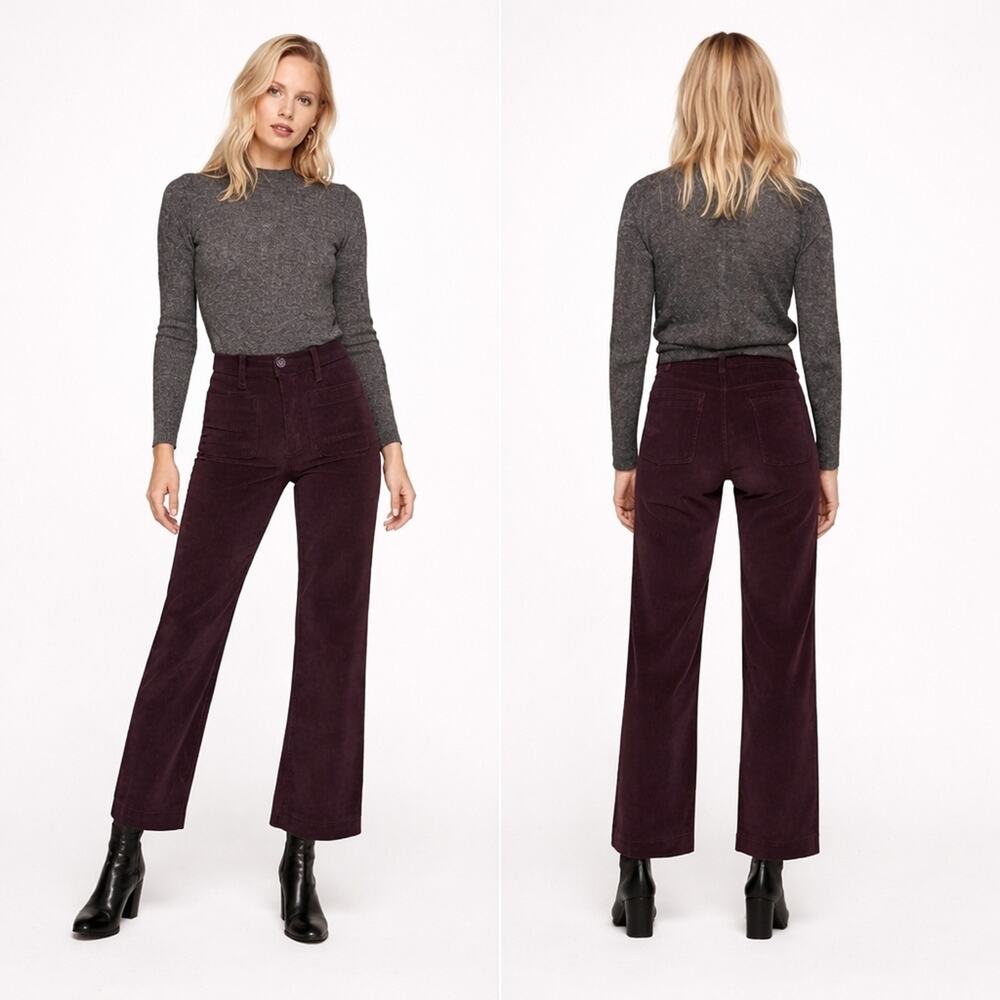 Reformation Waldorf Pant Corduroy Blackberry Size 27     J1719